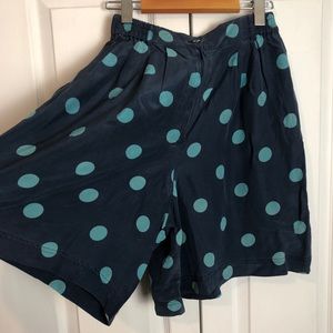 Polka Dotted High Waisted 90s SILK Shorts